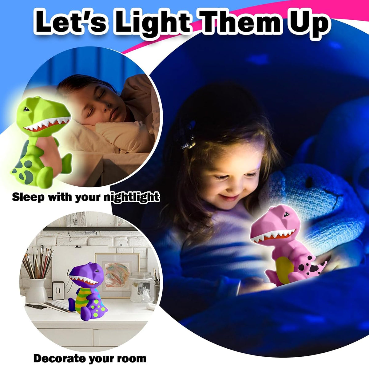 FUNZBO 4.3in Paint Your Own Dinosaur Lamp Kit - Dinosaur - image 4