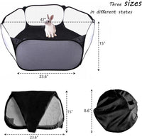 Small Animals Playpen, Portable Pop-up Open Interactive Pet Tent - Black - image 3