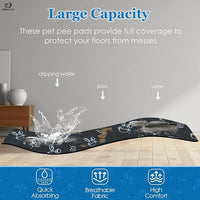 2-Pack Guinea Pig Cage Liner Washable, 36in x 48in Ultra-Absorbent Guinea Pig Bedding for Cage Non-Slip Leak-Proof Pee Pads for Dogs Rabbit Bunny Cat Litter Mat, Navy