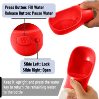 Mr. Pen, Portable Dog Water Bottle - Red - image 2