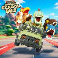 DINOBROS School Bus Toy with Light and Sound - Dinosaur School Bus - image 3