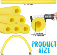 Hanaive white foam pool noodles, 6 pack, 52 inches long with hollow centers - view 38