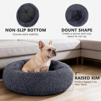 MIXJOY Orthopedic Dog Bed Comfortable Donut Cuddler Round Pet Beds - S(23’’x 23’’) / Dark Gray - image 3