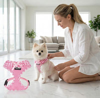 SuperBuddy Upgraded Soft Mesh Dog Harness - L (Neck Girth 15"; Chest Girth: 18.1"-24") / Adorable Pink - image 4