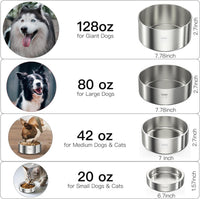 Feedoo 1Gallon Double Layer 304 Stainless Steel Dog Bowl - 2L - image 4