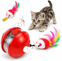 Interactive Cat Toys Smart Ball for Cats & Dogs! Now with 2 Rapid - Red-1