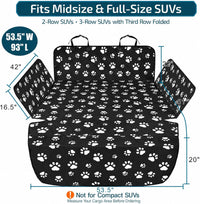SUV Cargo Liner for Dogs - Trunk Cover with Side Walls for Compact SUV – Essentials for Dogs - Dog Bone / Large (With Flaps) 93" - image 2