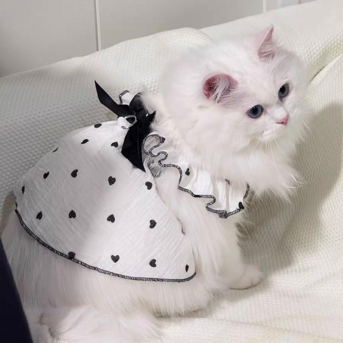 Dog Dresses for Small Dogs Girl Female Dog Cat Clothes Dress Cute - Light Pink & Black / X-small (Suggest 2.5-4.5 Lbs) - image 4