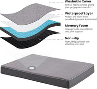 Orthopedic Memory Foam Dog Bed,Cooling Dog Beds for Large Dogs, Washable Pet Beds for Crate with Faux Fur Cover, Waterproof Lining, XL(41inch)