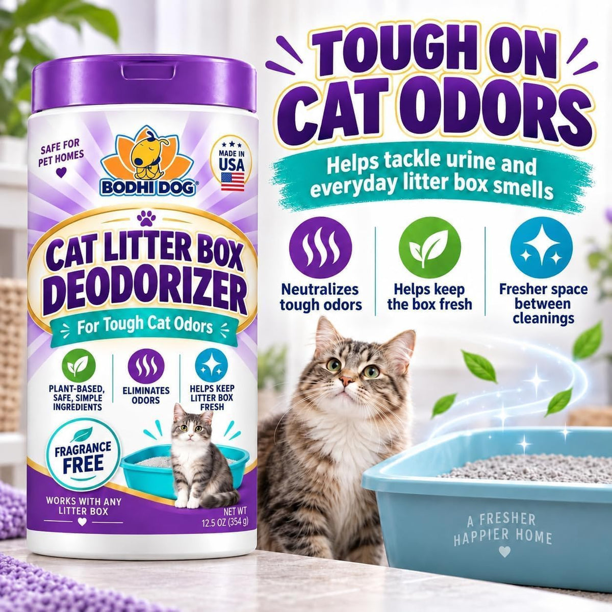 Cat Litter Box Deodorizer - Odor Eliminator - image 2