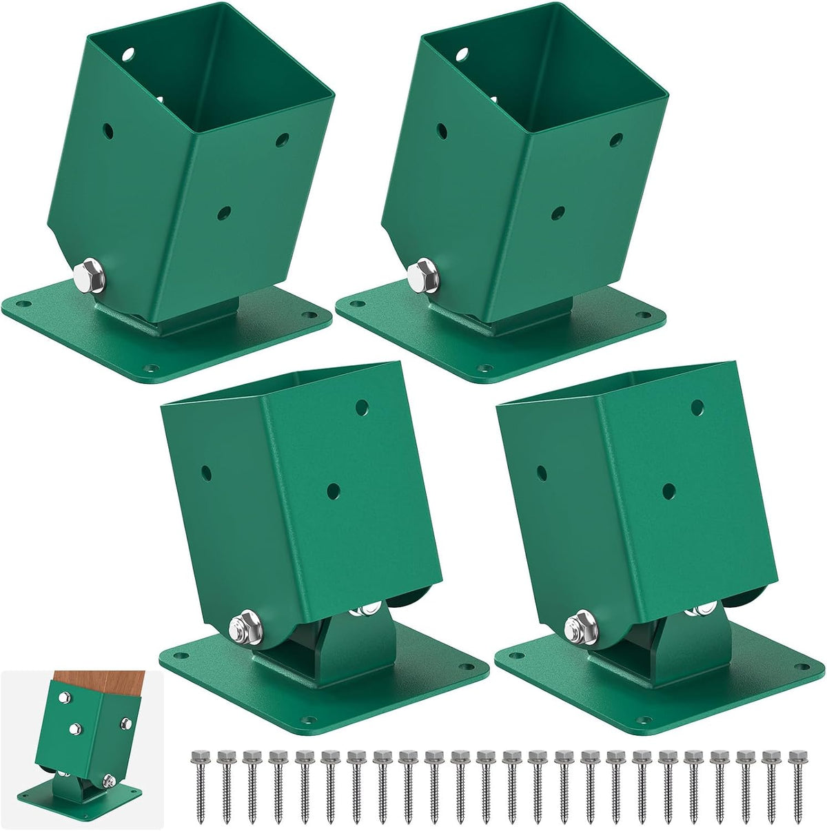 BeneLabel green A-frame middle swing set bracket made of powder coated steel - view 5