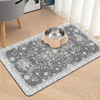 Pet Food Mats for Floor, Absorbent Dog Mat for Food and Water Dispenser Mat, Dog Food Mat Quick Dry - Grey / 24"L x 16"W - image 2