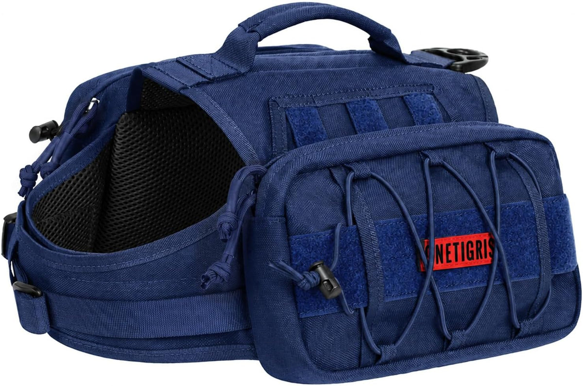 OneTigris Dog Backpack for Medium & Large Dogs - Blue / Large