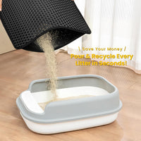 Cat Litter Mat Compact Size 23.6"x14.6" for Small Spaces - Black / 27" x 19" (1 Pack) - image 3