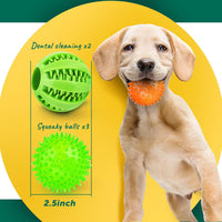 PUPTILY 2 Different Functions Interactive Ball for Dogs 2.5” Squeaky - 5pcs - image 2
