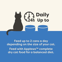 Applaws Natural Wet Cat Food, 24 Pack, Limited Ingredient Canned Wet Cat Food, Tuna Fillet in Broth, 2.47oz Cans