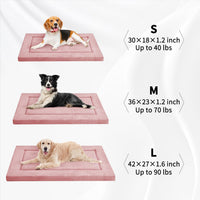 Dog Bed for Crate, Medium/Large Dogs Crate Bed - 30.0"L x 18.0"W x 1.2"Th / Pink - image 2
