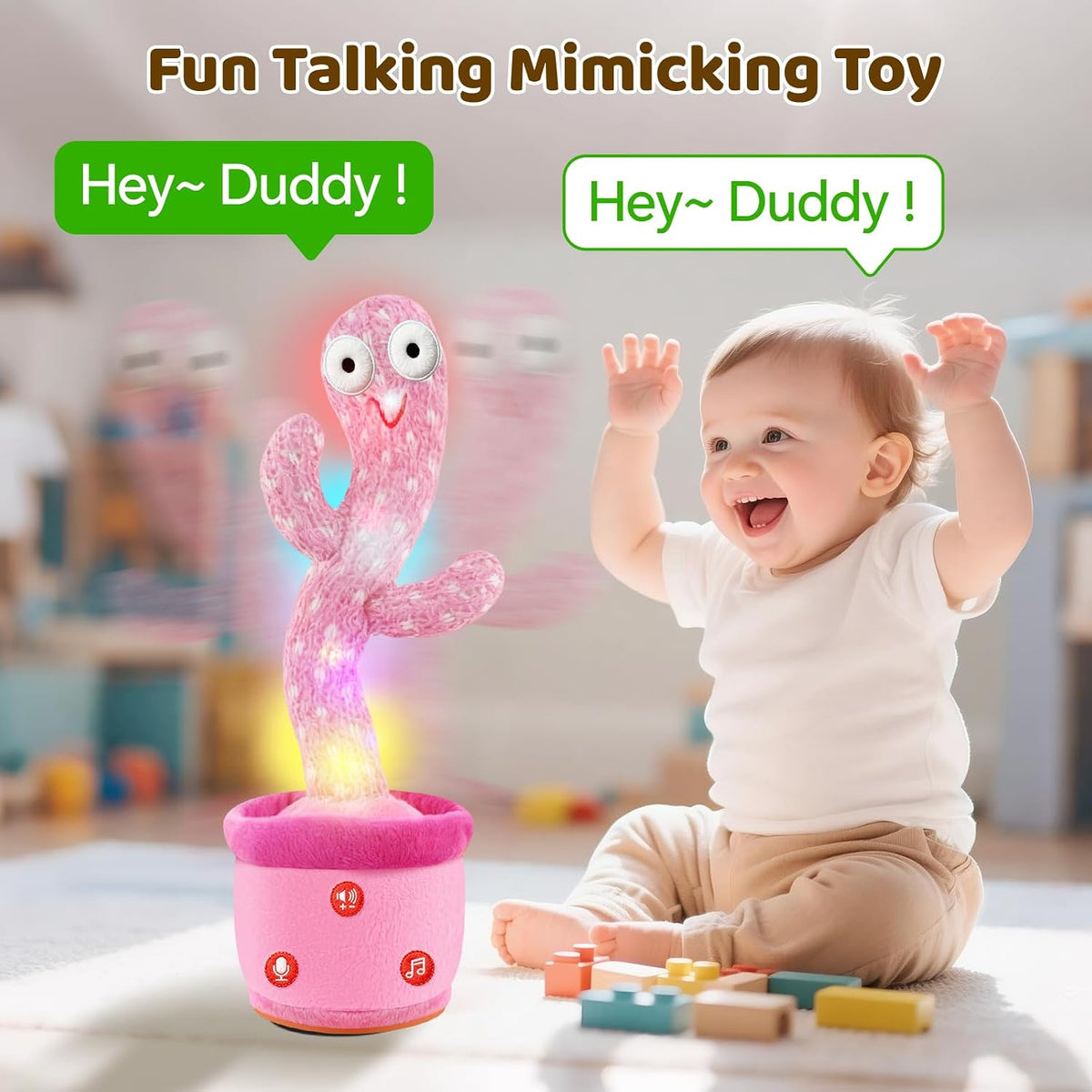 SANJOIN Dancing Talking Cactus Toy - Rechargeable - image 3