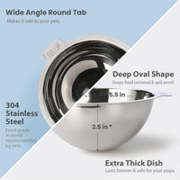 Felli Pet Oblik Acrylic Raised Dog Food Water Bowl Stainless Steel - Sapphire / 1.5 Cups Oval Dish - image 4