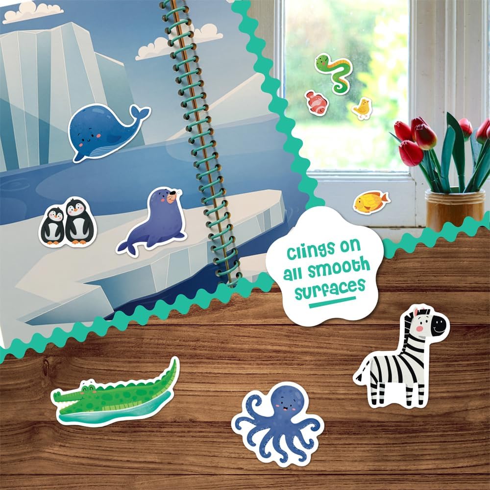Stick4Ever Jelly Sticker Book, for Kids, Waterproof - Animals - image 2