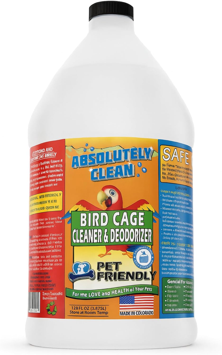 Absolutely Clean Amazing Bird Cage Cleaner and Deodorizer - 1 Gallon (Pack of 1)