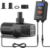 hygger 24V DC Adjustable Aquarium Water Pump & Wavemaker,30dB Quiet Return Pump,10-Speed Flow Control, Dry Run Anti-Block Protection for Freshwater Saltwater Ponds Fountains (56W,1585GPH/6000LPH)