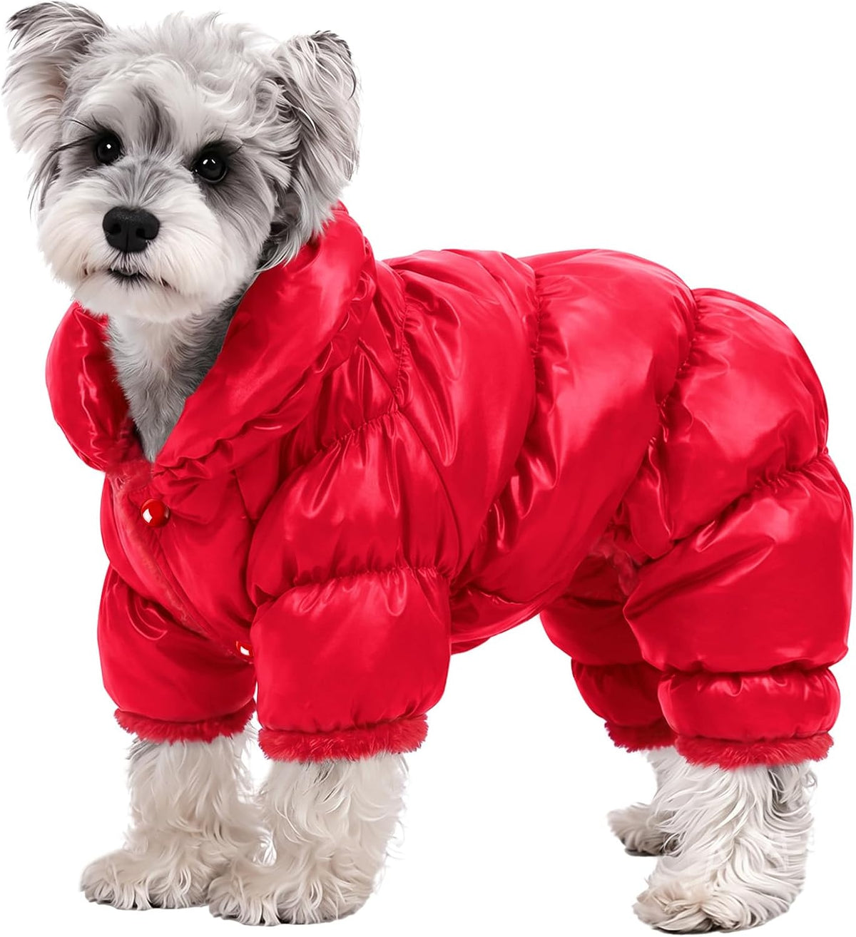 Dog Coat Waterproof Dog Jacket Fullbody Dogs Winter Coat Snowsuit – Essentials for Dogs - Red / X-Large
