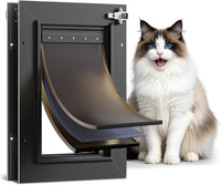All Aluminum 3 Flaps Insulated Dog Door for Door – Essentials for Dogs - Small