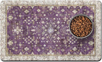Pet Food Mats for Floor, Absorbent Dog Mat for Food and Water Dispenser Mat, Dog Food Mat Quick Dry - Purple / 24"L x 16"W