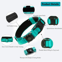 Tactical Dog Collar Adjustable Military Nylon Dog Collar with Control - XX-Large (Pack of 1) / AirtagTeal - image 2