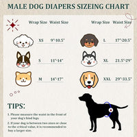 Reusable Dog Diapers Male, Premium Washable Belly Bands for Male Dogs XXL, Pack of 5, High Absorbing Male Dog Wraps for Doggie & Puppy in Incontinence or Excitable Urination and Training(XXL)