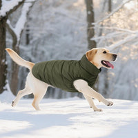ASENKU Dog Winter Coat Dog Fleece Puffer Jacket for Small Medium - XX-Large / Armygreen - image 4