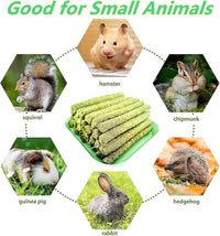Rabbit Toys,Timothy Hay Stick for Guinea Pig Toy Bunny Chew Toys for Teeth Grinding Hamster Alfalfa Bite Treat Rabbit Molar Food Snack for Pet Rat Chinchilla Squirrel Gerbil-20PCS