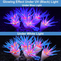 2pcs Silicone Glowing Effect Aquarium Fish Tank Decorations - Blue - image 3