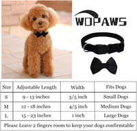 Dog Collar with Bowtie Soft Velvet Material with Quick Release Buckle - M / Black - image 3