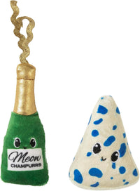Quirky Kitty Ice Cream Kicker Catnip Crinkle Feather Soft Plush Cat - Pack of 2 / Wine & Cheese - image 3