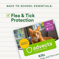 Plus Flea Prevention for Cats, Cat and Kitten Treatment & Control, Small and Large, Fast Acting Waterproof Topical Drops, 6 Month Supply