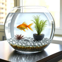 FUTUREPLUSX 1LB Clear Flat Glass Marbles, Vase Filler Glass Pebbles Floral Beads Table Aquarium Gravel Decoration DIY Craft