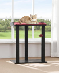 Modern Cat Tree for Large Cats, Full Sisal Cat Scratching Post – Essentials for Cats - Black&Red / 22"L x 15.7"W x 26.7"H - image 4