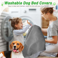 Dog Bed Covers Replacement Washable 100% Waterproof Soft Dog Bed - 30x20inch / Grey - image 2
