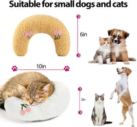 U-Shaped Calming Pillow for Cats and Dogs - White - image 2
