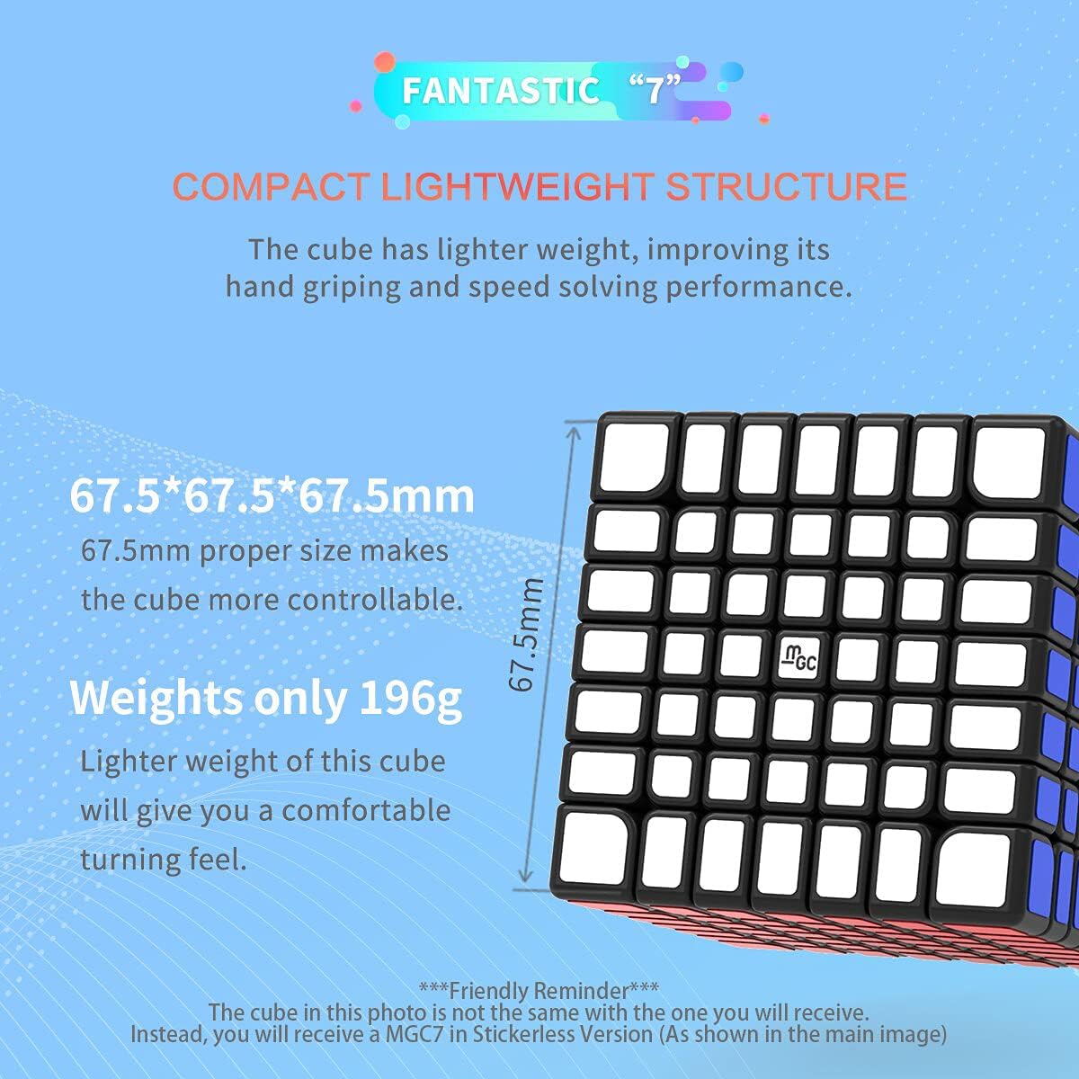 CuberShop YJ MGC 4x4 magnetic stickerless speed cube, 60mm, with tuning springs - view 6
