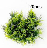 Aquarium Plants Fish Tank Decorations 2pcs Small Size/3.5inch - 20pcs/Green - image 3