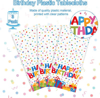 3 Pack Plastic Birthday Tablecloth - Happy Birthday - image 3