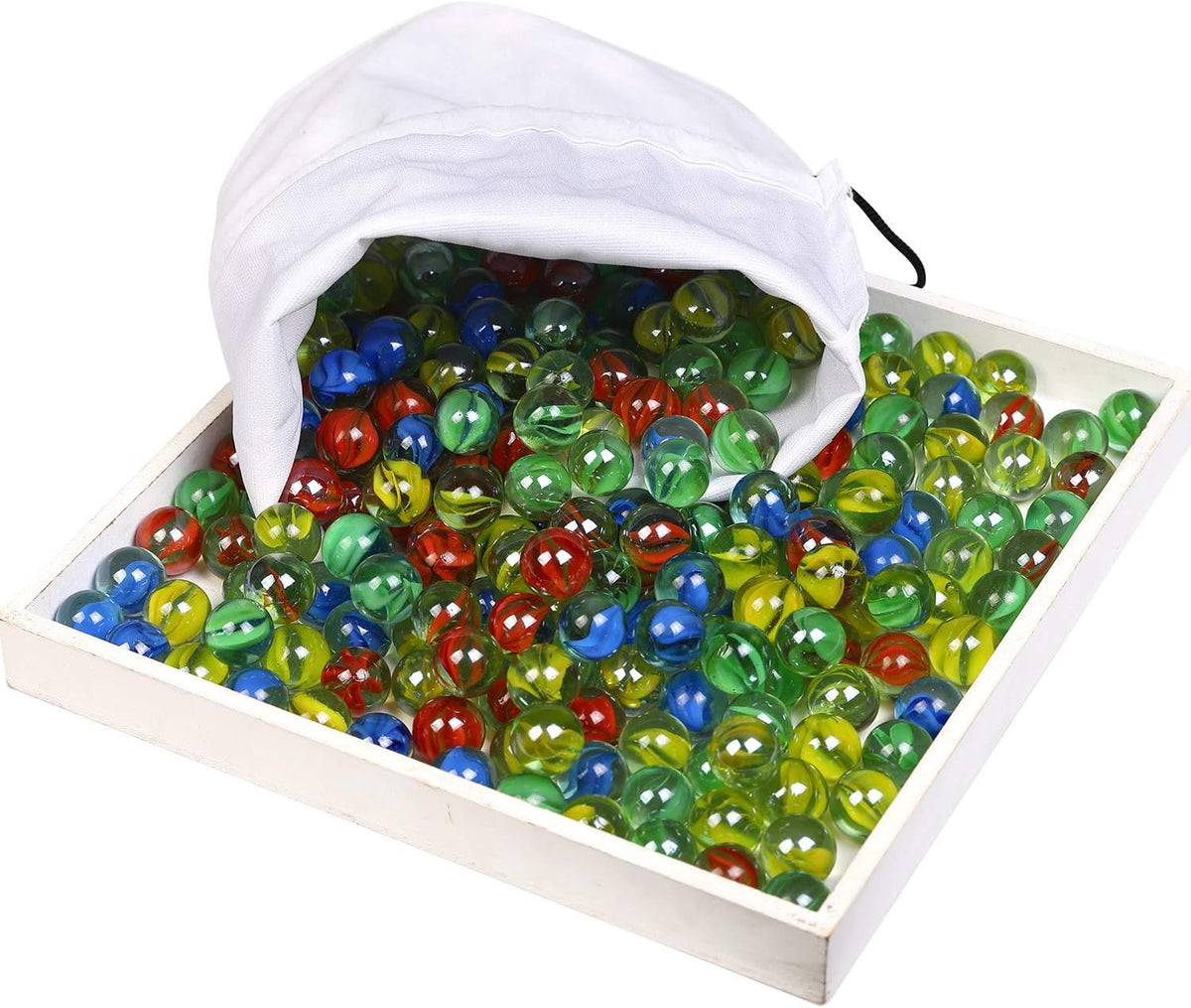 CHUKEMAOYI 400 pcs Color Mixing Glass Marbles – Fun for Kids & Family - 500 Pcs 0.62 Inch - image 3