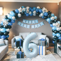 40'' Purple K-pop Number 5 Balloon for Girl 5th Birthday Party - Baby Blue / Number 6 - XXL - image 3