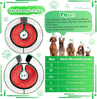 Inflatable Dog Cone Collar with Detachable Enhanced Anti-Licking Shield, Soft Neck Donut Collar for Dogs After Surgery, Adjustable Dog Cone Alternative for Large Medium Small Dogs & Cats
