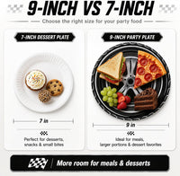 40 Pcs Basketball Plates and Napkins Set - Race Car - image 3