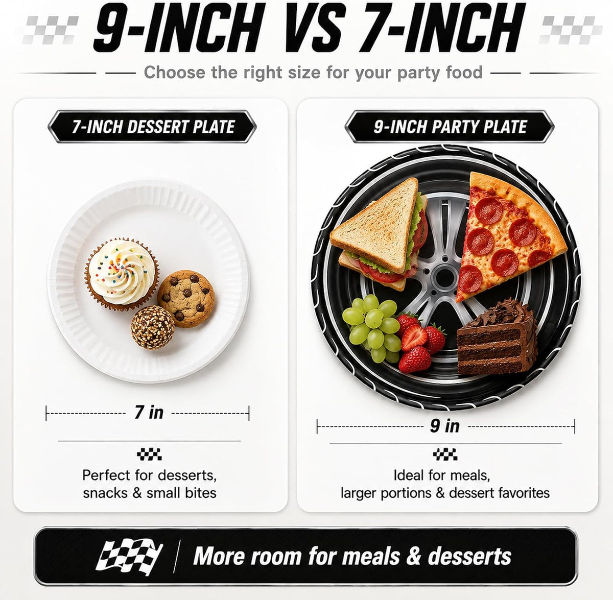 40 Pcs Basketball Plates and Napkins Set - Race Car - image 3