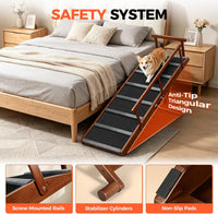 Dog Ramp for Bed, Extra Wide 17’’ - Walnut / Extra Large - image 4